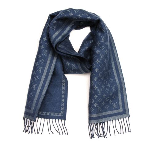 louis vuitton blue wool scarf|louis vuitton twilly scarf.